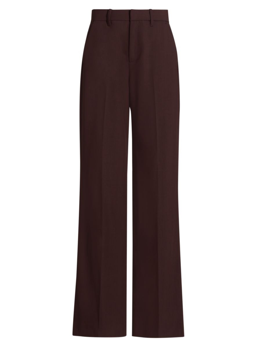 Hirsh Wool-Blend Straight-Leg Pants | Saks Fifth Avenue