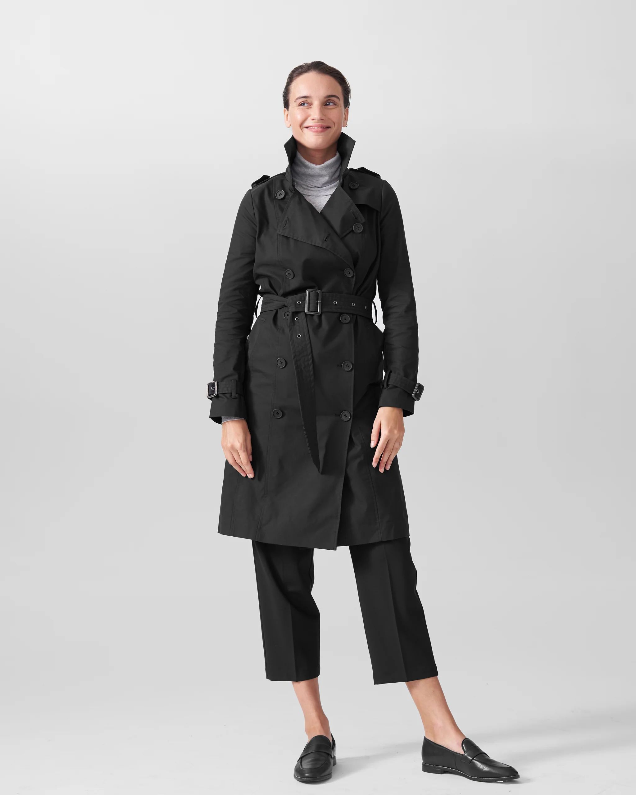 Tirsa Trench Coat - Black | Universal Standard