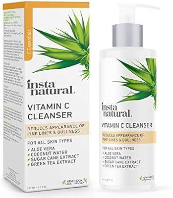 InstaNatural Facial Cleanser - Vitamin C Face Wash - Breakout & Blemish, Wrinkle Reducing, Exfoli... | Amazon (US)