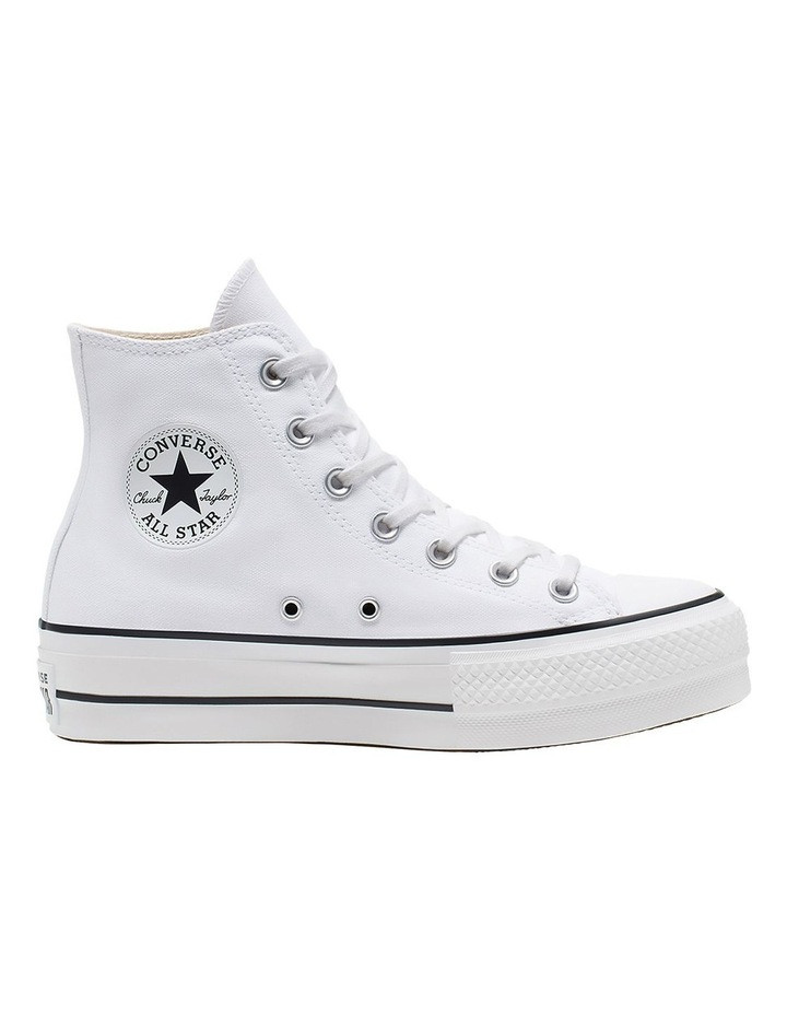 Converse Chuck Taylor All Star White Canvas Platform Sneaker White 12 | Myer