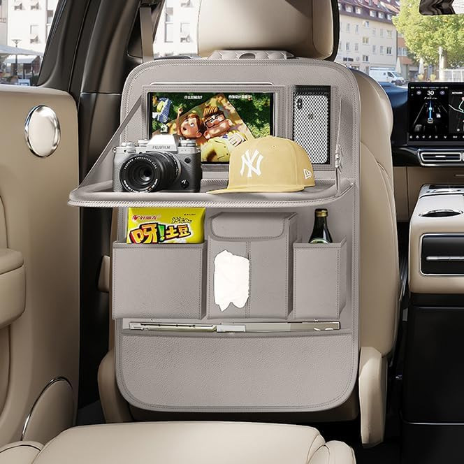 GMQ Back Seat Car Organizer 1 Pack,Backseat Organizer with Tray,Multifunctional Car Seat Back Sto... | Amazon (US)