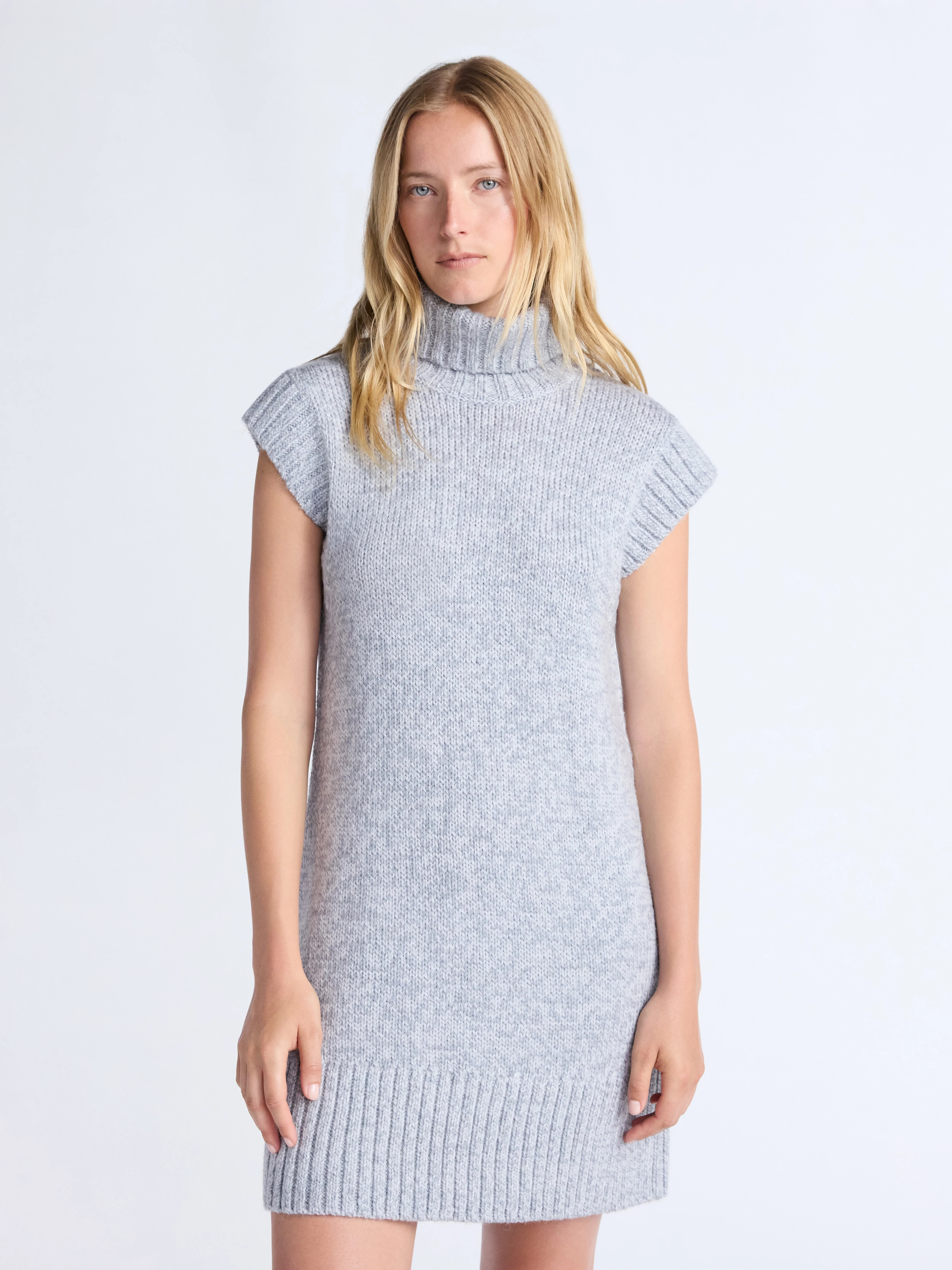 Free Assembly Women's Turtleneck Sweater Mini Dress, Sleeveless, Sizes XS-XXL | Walmart (US)