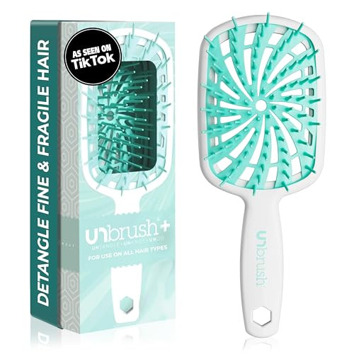 FHI Heat New UNbrush!! UNbrush Plus Detangler Brush for Gentle and Effective Detangling on Wet or Dry Fragile Hair Types — 84 UltraFlex Bristles, Ultra-Light, Anti-Static, Vented Hair Brush | Amazon (US)