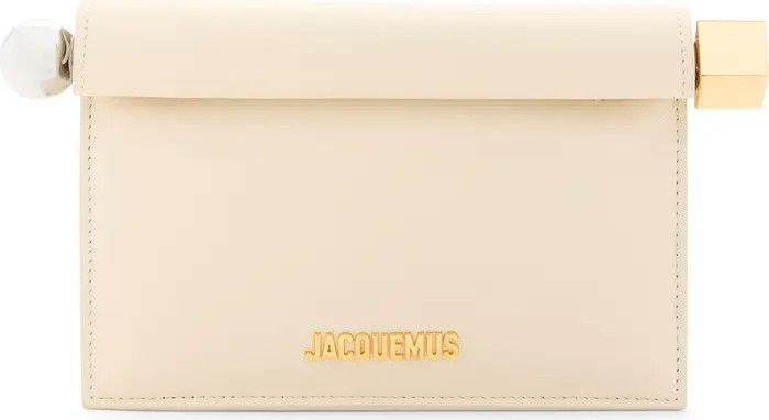 La Petite Pochette Rond Carré Leather Clutch | Nordstrom