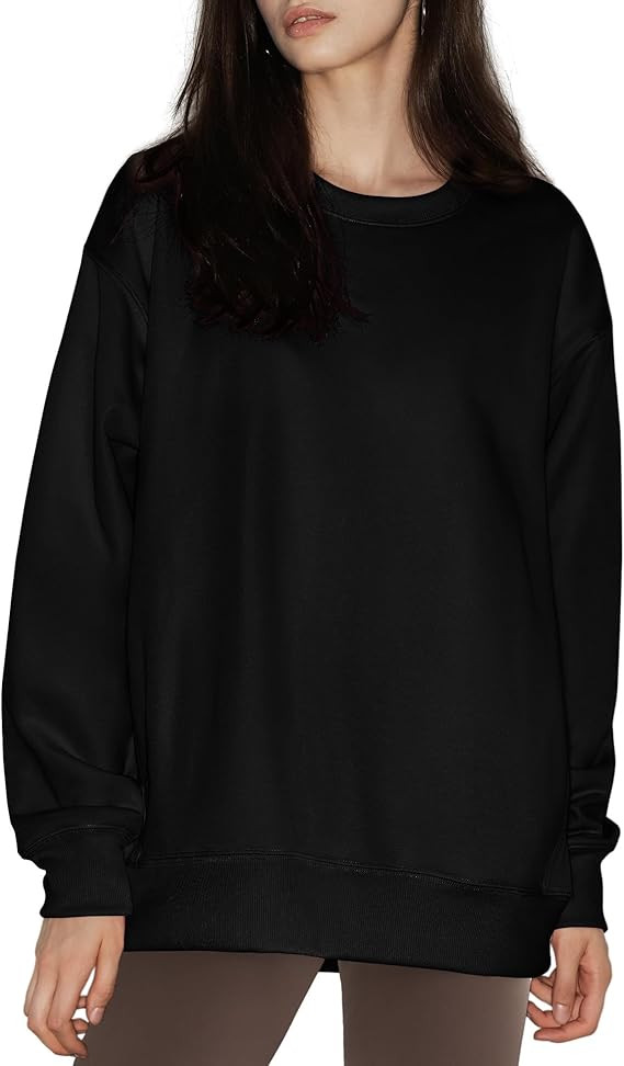 PUMIEY Women's Oversized Sweatshirts Fleece Crew Neck Hoodies with Pockets Long Sleeve Pullover T... | Amazon (US)