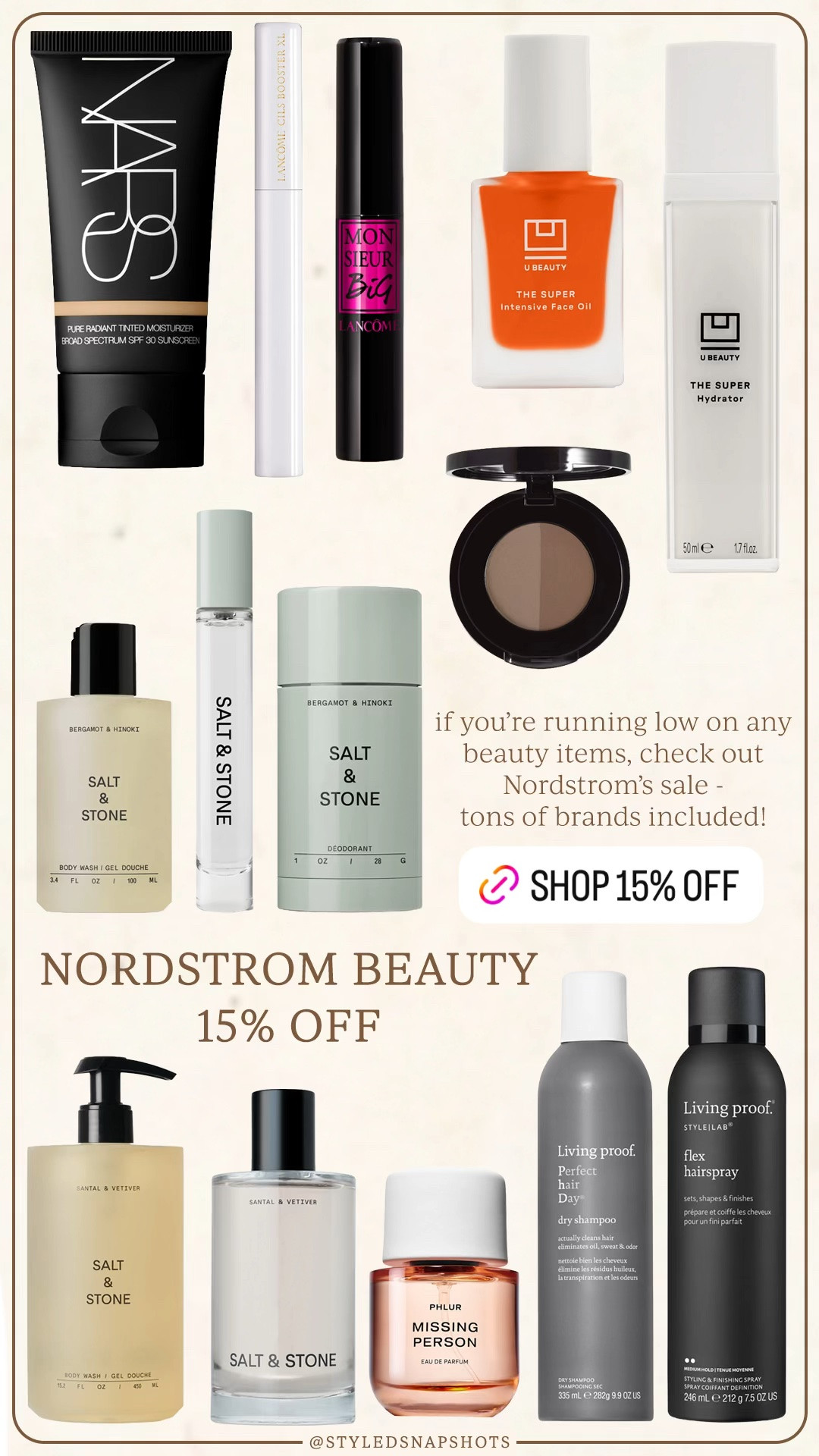 Nordstrom beauty sale! 15% off tons of brands

#LTKSaleAlert #LTKBeauty
