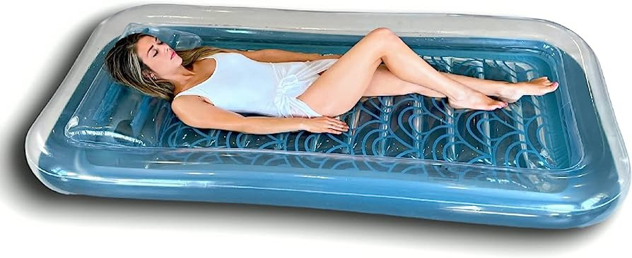 Inflatable Adult Tanning Pool I Suntan Tub – Outdoor Lounge Pool I Adult Kiddie Blow Up Pool I ... | Amazon (US)