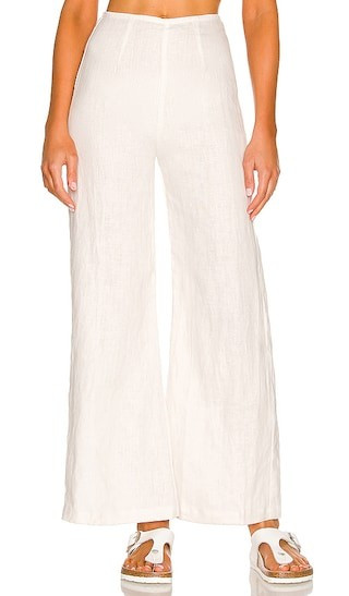 Ottavio Pants in Plain Egg Shell | Revolve Clothing (Global)