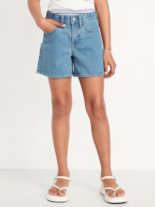 High-Waisted Jean Midi Shorts for Girls | Old Navy (US)