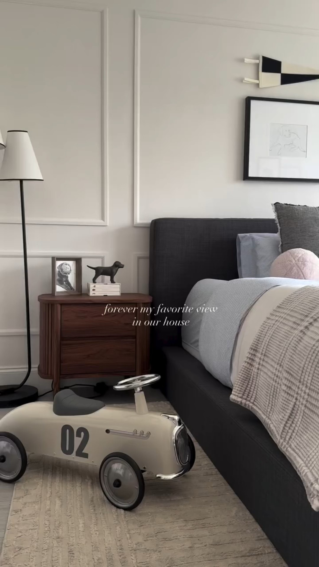 His little room 🥹🧸🤎✨
The gallery wall is loading and I can’t wait to show you! 

Follow and comment LINKS for links to his exact bed and  room decor ✨ 

#homedecor #toddlerroom #toddlerroomdecor #toddlrrmom