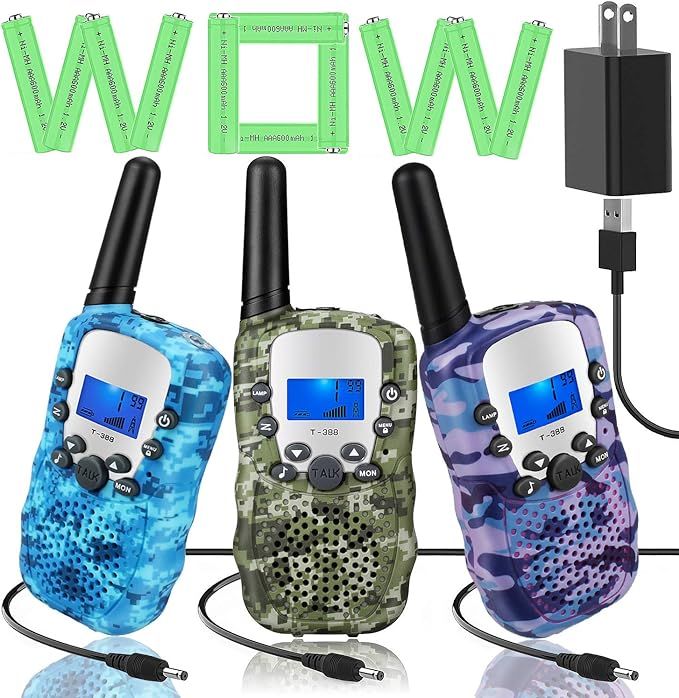 Topsung 3 Walkie Talkies for Kids Adults Rechargeable Walkie Talkie with Charger，Ideal Kids Toy... | Amazon (US)