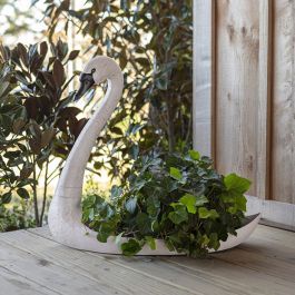 Antiqued Swan Planter | Antique Farm House