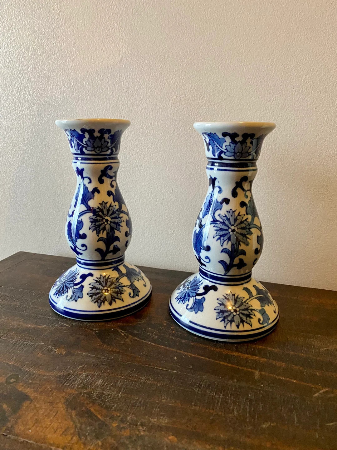 Chinoiserie Table Top Candlestick Set 2 | Etsy (US)