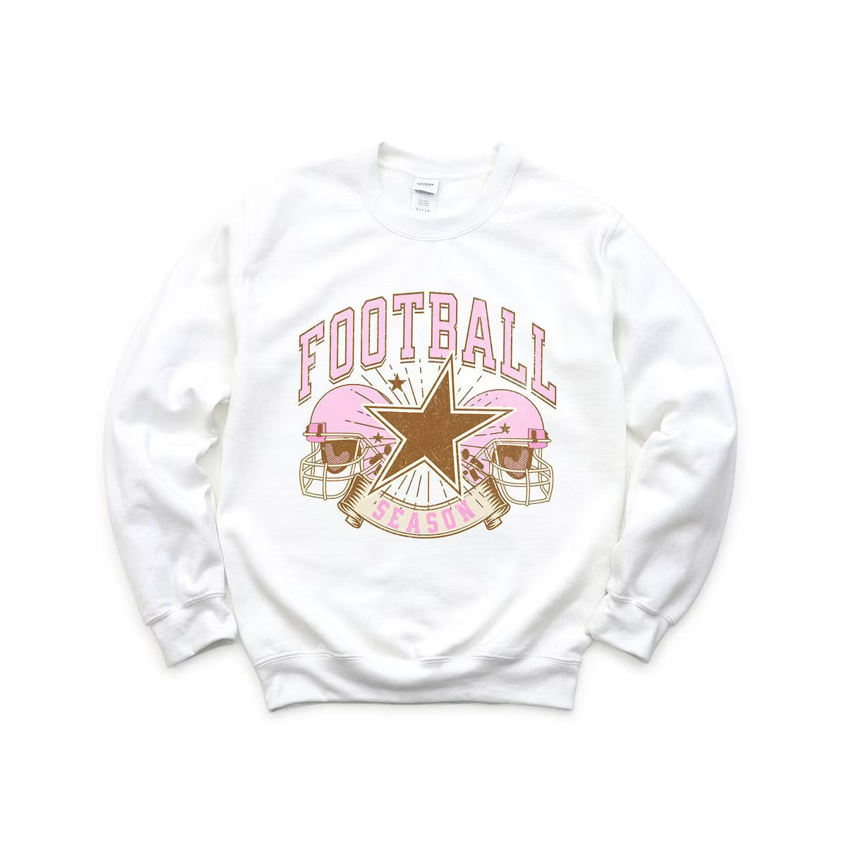 Simply Sage Market Women's Graphic Sweatshirt  Football Season Pink Helmet | Target