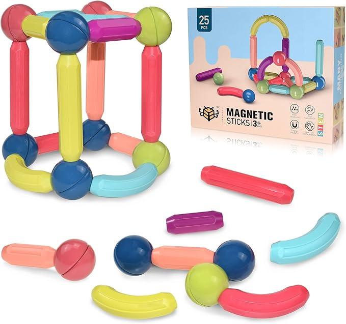 BAKAM Magnetic Building Blocks for Kids Ages 4-8, STEM Construction Toys for Boys and Girls, Larg... | Amazon (US)