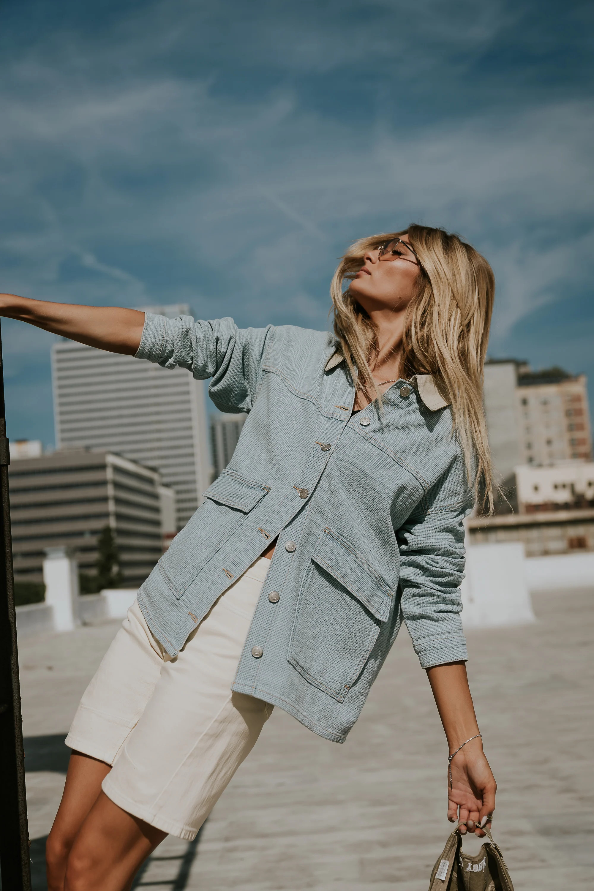 Brayden Textured Denim Jacket | Böhme US