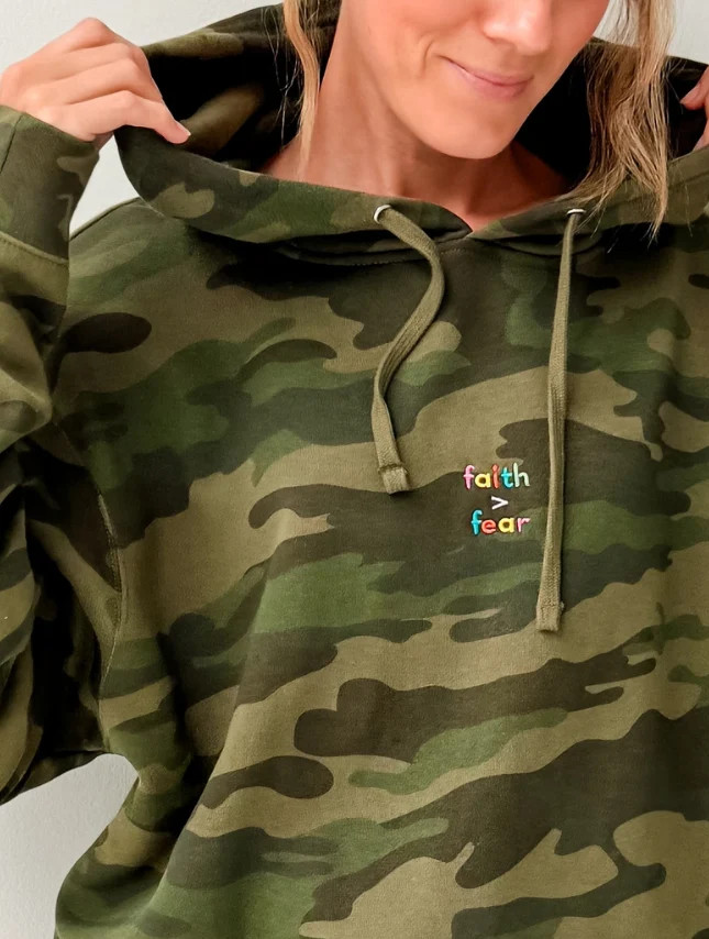 Faith > Fear Embroidered Hoodie | Worthy Wear
