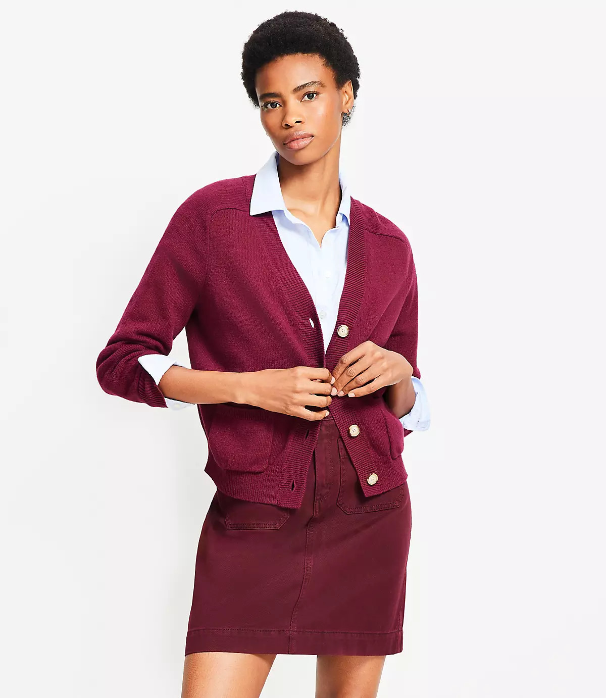 V-Neck Pocket Cardigan | LOFT