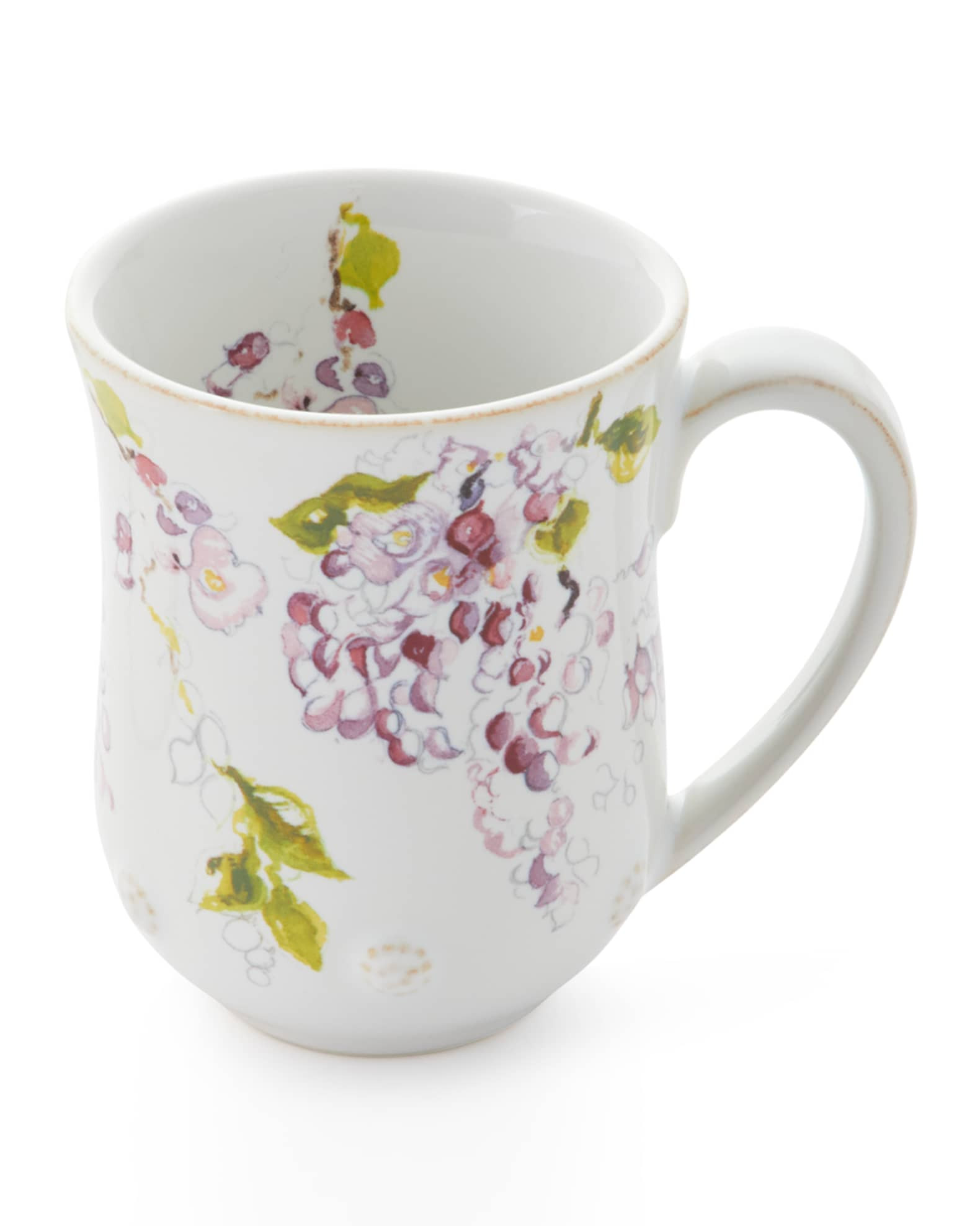 Berry & Thread Floral Sketch Wysteria Mug | Neiman Marcus