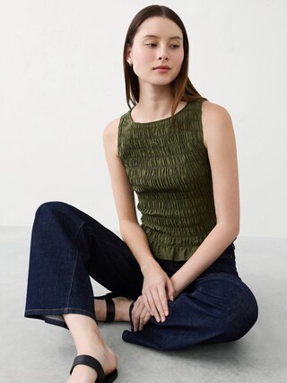 Boatneck Smocked Top | Banana Republic Factory | Banana Republic Factory