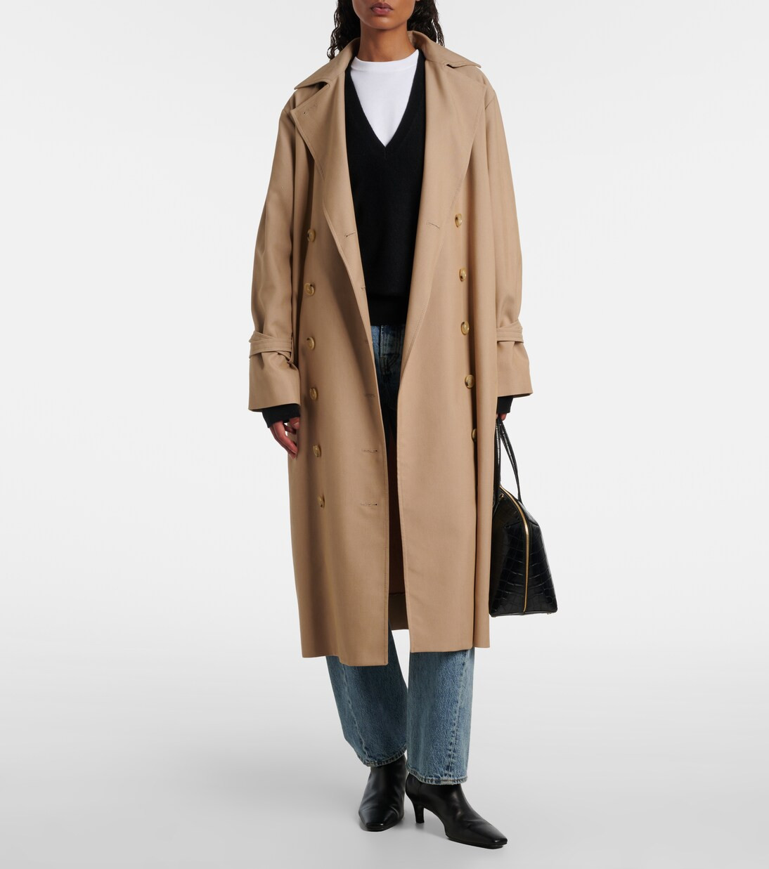 Signature cotton-blend trench coat | Mytheresa (UK)