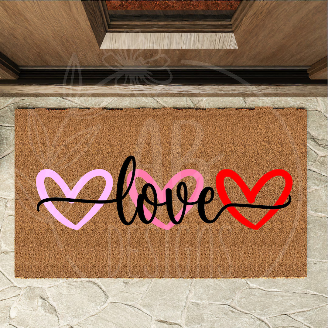Valentines Day Love Doormat - Etsy | Etsy (US)