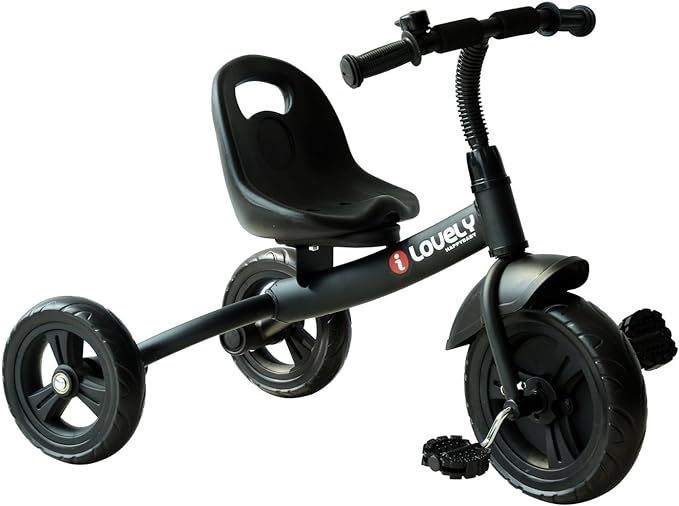 Qaba 3-Wheel Recreation Ride-On Toddler Tricycle With Bell Indoor / Outdoor - Black | Amazon (US)