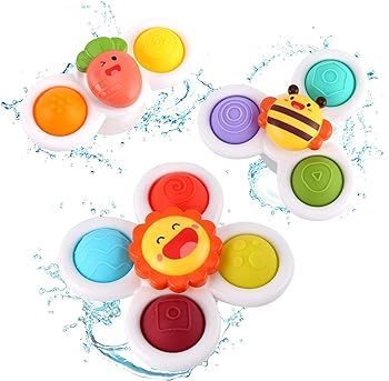 Eners Suction Cup Spinner Toys, Baby Bath Toys for Toddlers 1-3, Sensory Spinning Toy for Bathing... | Amazon (US)