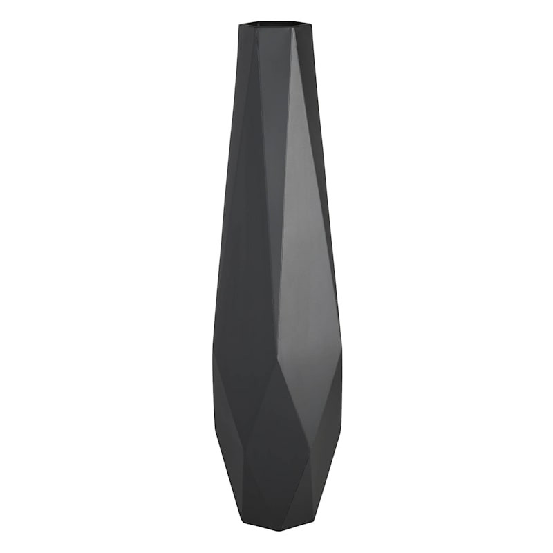 Crosby St. Black Geo Floor Vase, 36" | At Home