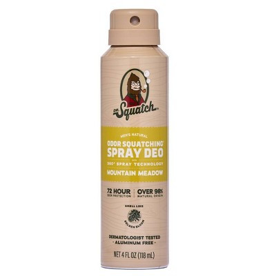 DR. SQUATCH Men's Deodorant Spray - Natural Mountain Meadow - 4oz | Target