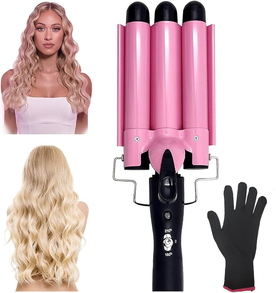 Coidak Curling Iron 3 Barrel, 1 Inch Hair Waver Curling Wand Adjustable 25mm Hair Crimper for Lon... | Amazon (US)