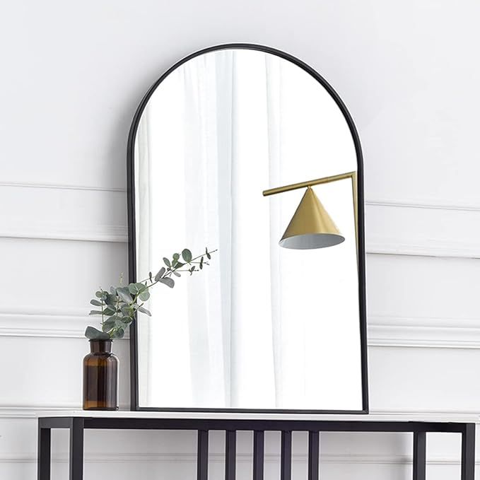 Amazon.com: OGCAU Wall Mounted Mirror for Bathroom, Arched Wall Mirror, Bathroom Mirrors for Wall... | Amazon (US)