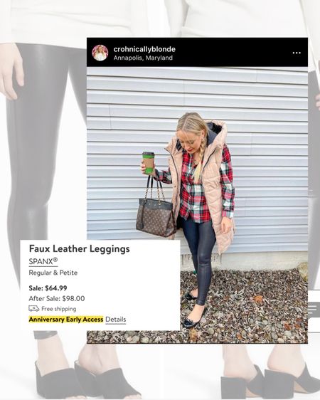 Nordstrom Sale Must Have 🚨

Faux leather leggings are a piece you can pair with anything to spice it up. I wear these constantly for hanging out and for going out. 

#LTKsalealert #LTKxNSale #LTKunder100