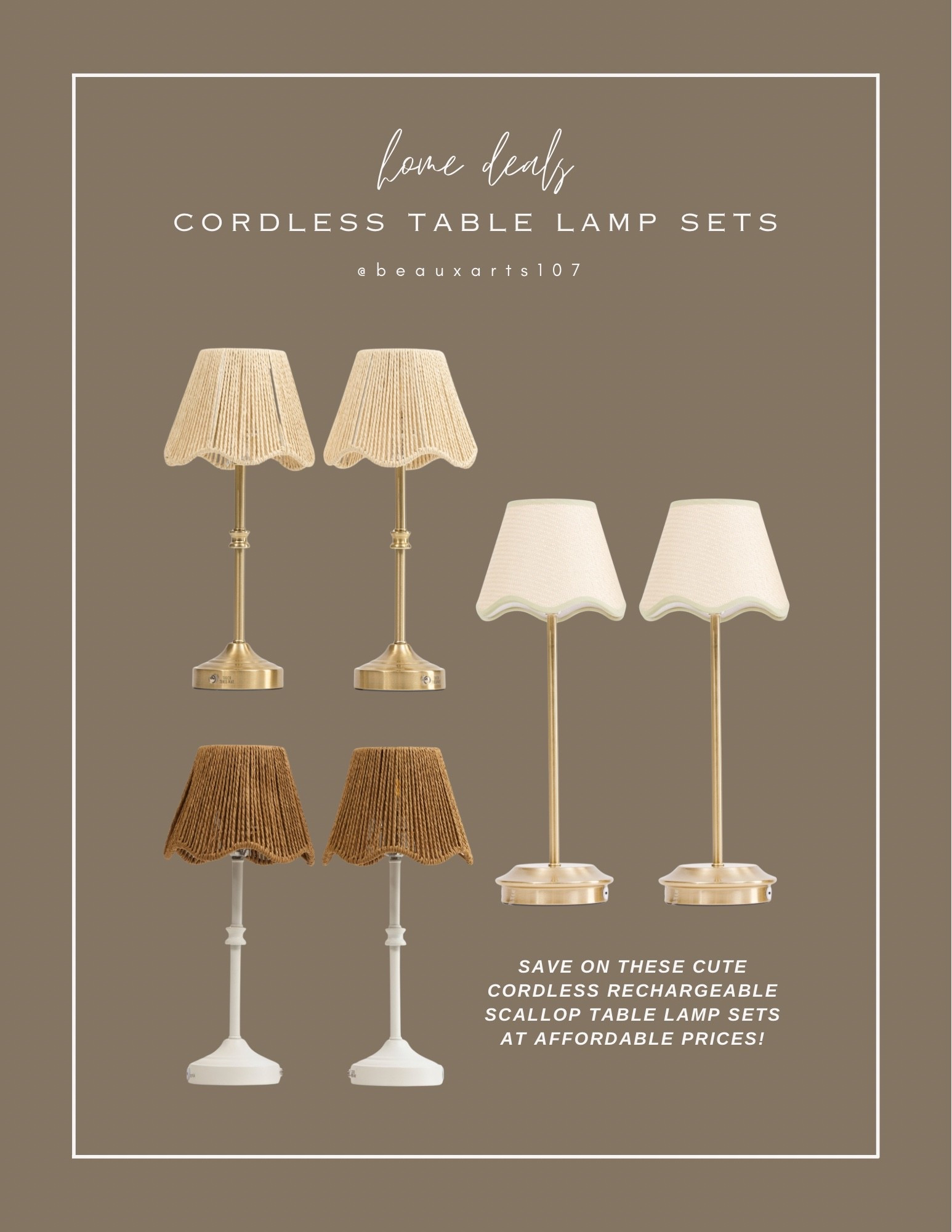 Save on these cute and affordable cordless rechargeable scallop table lamp sets for under $60! 

#LTKHome #LTKSaleAlert #LTKFindsUnder100