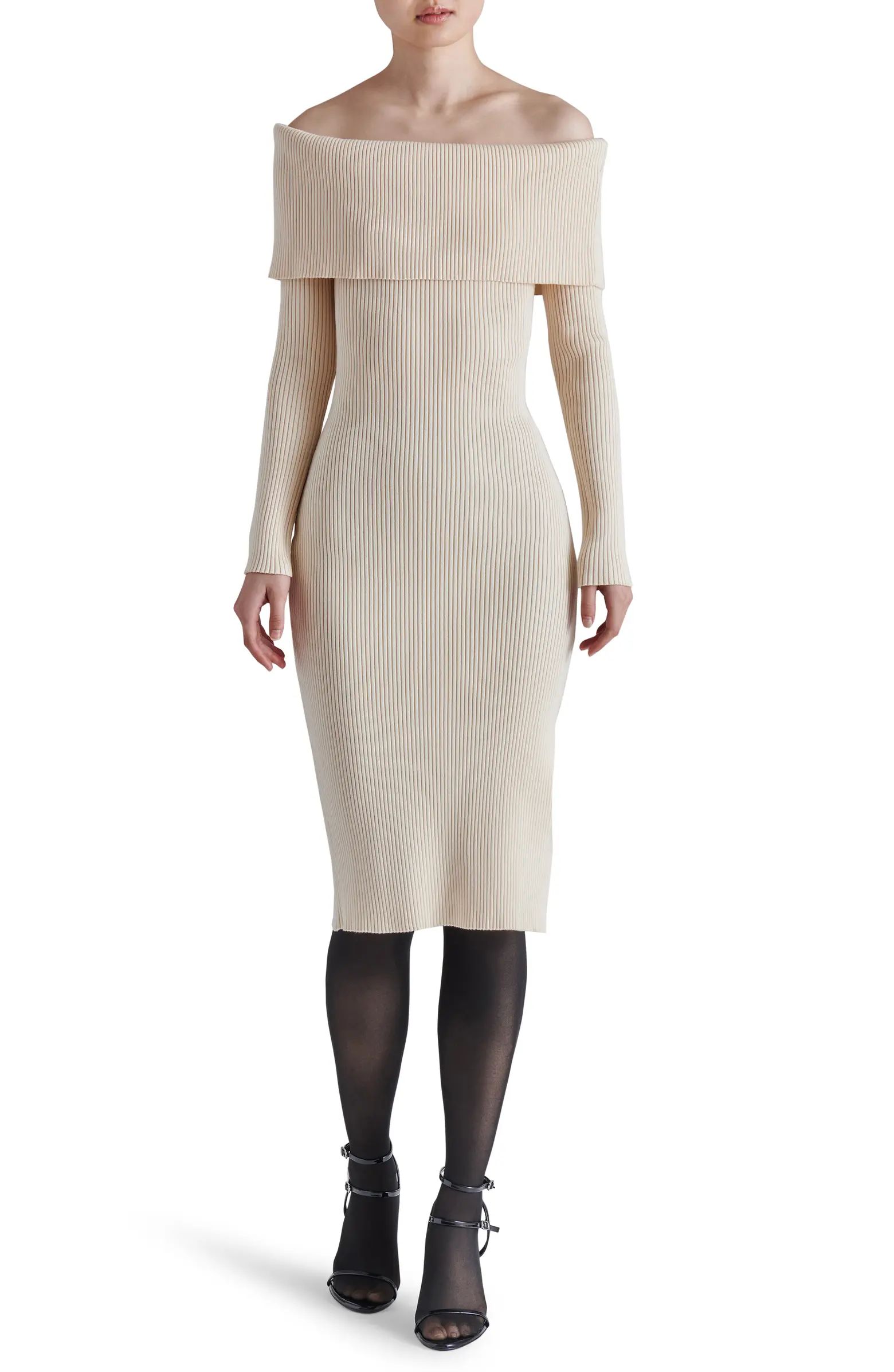 Francesca Off the Shoulder Long Sleeve Sweater Dress | Nordstrom