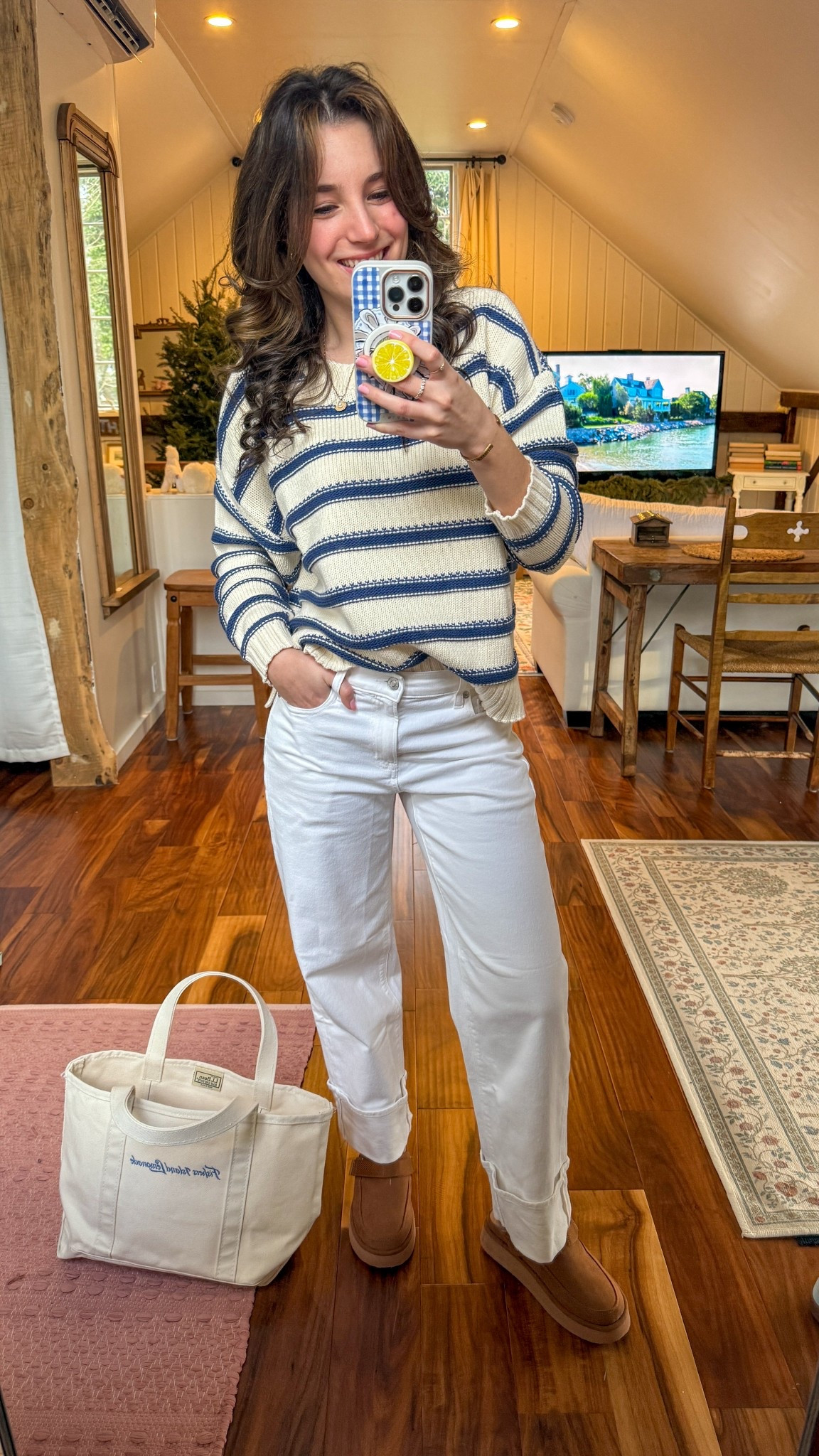 Coastal Grandmother OOTD! 🌊🌞🤍

Blue Striped Sweater: XS
White Stovepipe Jeans: 0 short
I am 5 foot 3! 🌊

#LTKootd #LTKgrwm #LTKFindsUnder50
