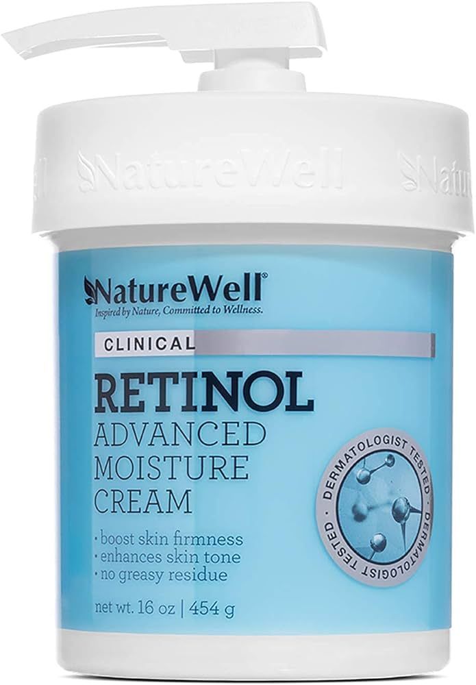 NATURE WELL Clinical Retinol Advanced Moisture Cream for Face, Body, & Hands, Anti Aging, Targets... | Amazon (US)