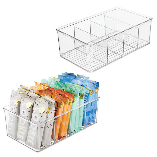 mDesign Plastic Kitchen Pantry Food Storage Organizer Bin, 2 Pack | Target