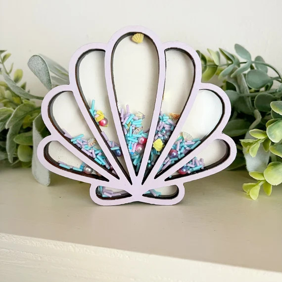 Seashell Shaker Tiered Tray Decor Beach Theme Summer Decor | Etsy | Etsy (US)