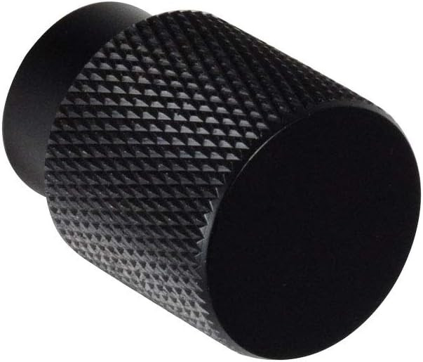 #6500 CKP Brand Linear Aluminum 3/4 in. (20mm) Knurled Knob, Gloss Black | Amazon (US)