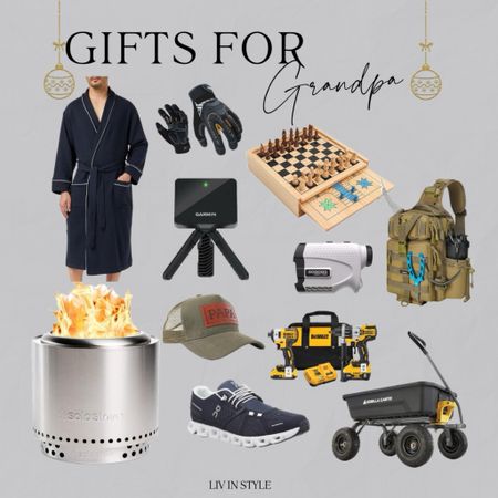 Amazon gift guide for grandpa. Robe, gloves, wooden game set, Garmin golf technology, range finder, fishing gear, solo stove, On Cloud sneakers, tools, hat, buggy. #giftguide #grandpa

#LTKmens #LTKGiftGuide #LTKfamily
