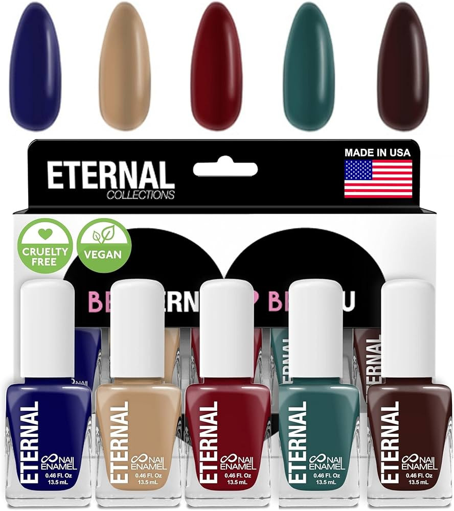 Eternal Beige Nail Polish Set for Women (ELEGANT) - Red Nail Polish Set for Girls - Lasting & Fas... | Amazon (US)