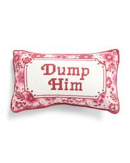 8.5x14in Dump Him Needlepoint Pillow | TJ Maxx