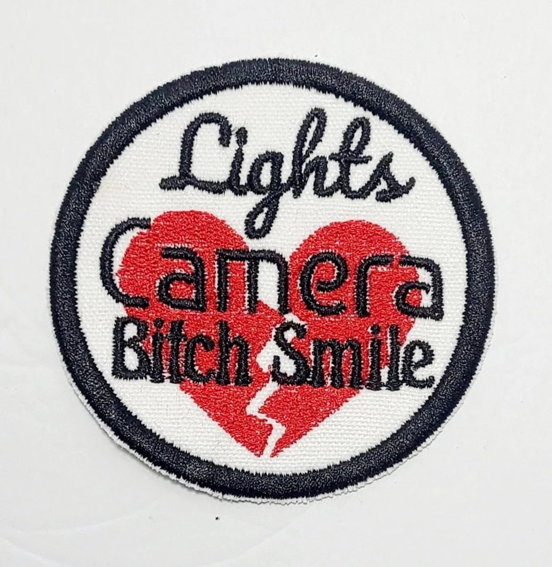 Lights Camera Bitch Smile - TTPD - I Can Do It With A Broken Heart - Lyrics - Embroidered Patch -... | Etsy (US)