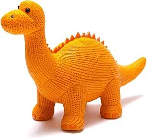 My First Diplodocus Dinosaur Orange Natural Rubber Teether or Bath Toy. Suitable from Birth | Amazon (UK)