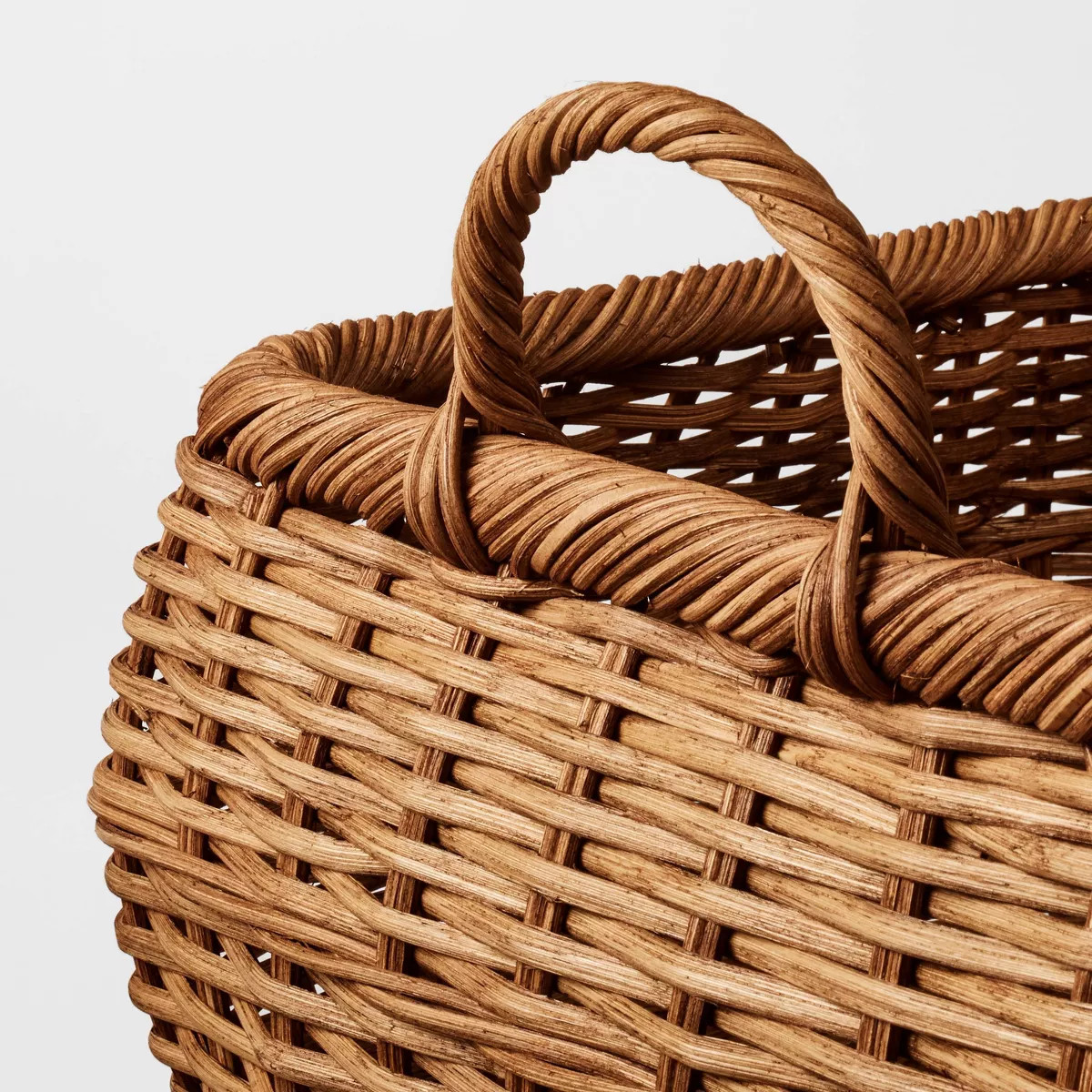 Medium Square Rattan Harvest Basket - Threshold\u2122 designed with Studio McGee | Target