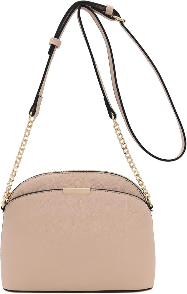 Saffiano Small Dome Crossbody bag with Chain Strap | Amazon (US)
