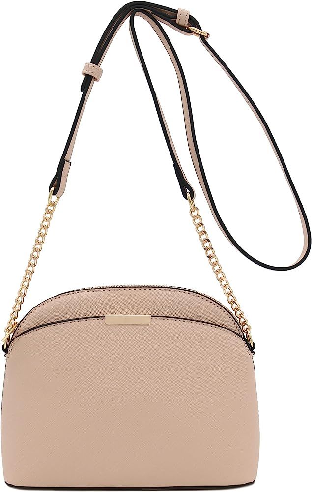 Saffiano Small Dome Crossbody bag with Chain Strap | Amazon (US)