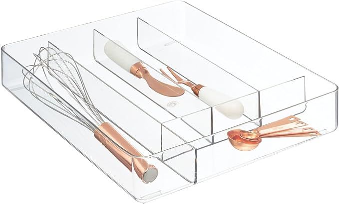 mDesign Plastic Kitchen Cabinet Drawer Storage Organizer Tray - for Storing Organizing Cutlery, S... | Amazon (US)