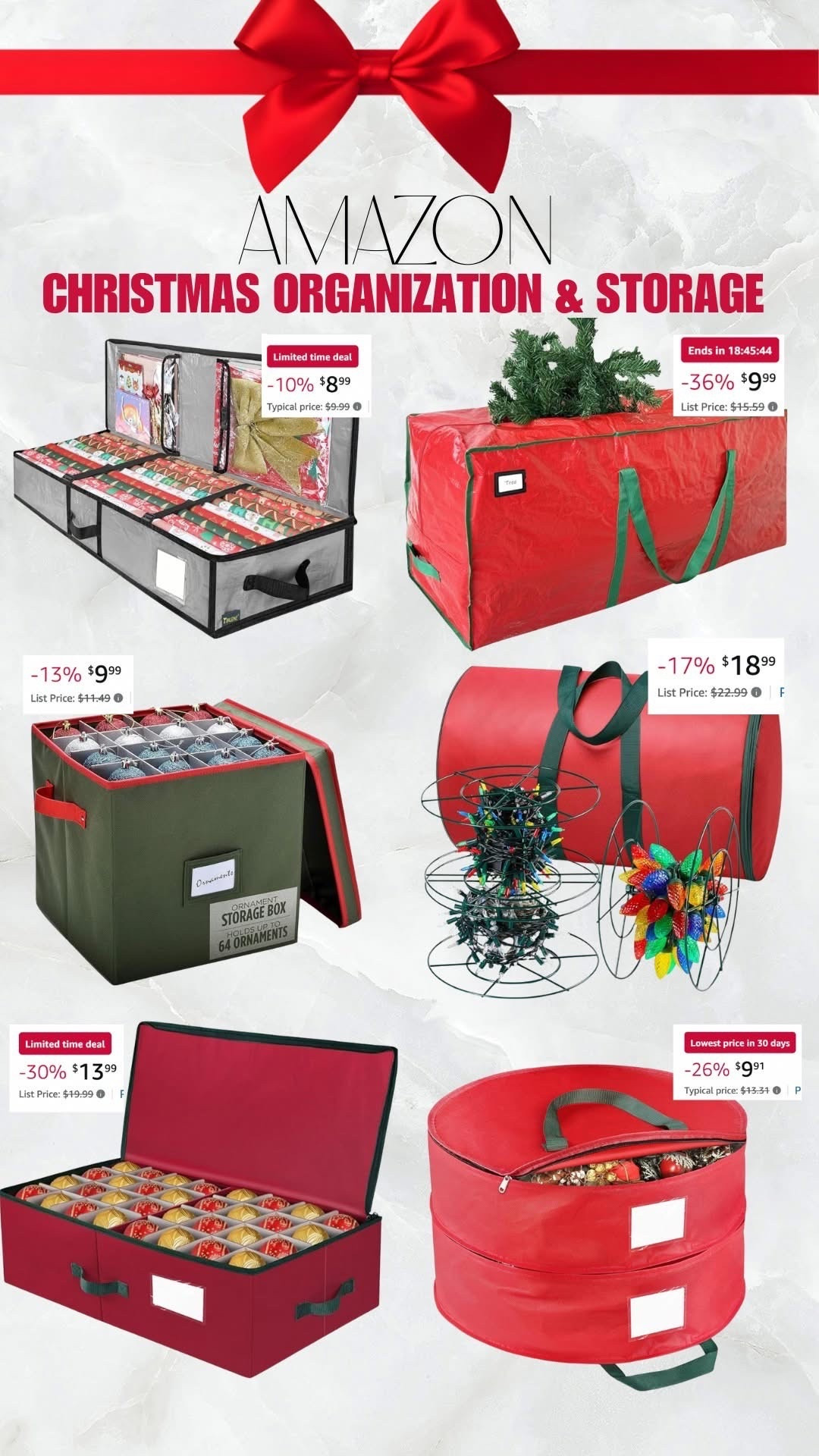 Christmas storage and organization finds on Amazon! 

#LTKSeasonal #LTKHome #LTKHoliday